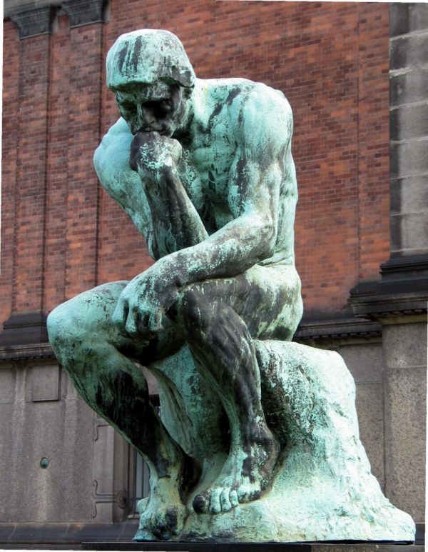 thinker table statue