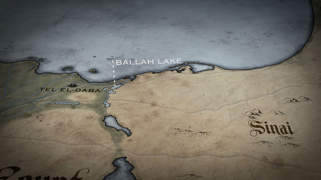 Map of Ballah Lake on the edge of the Nile delta