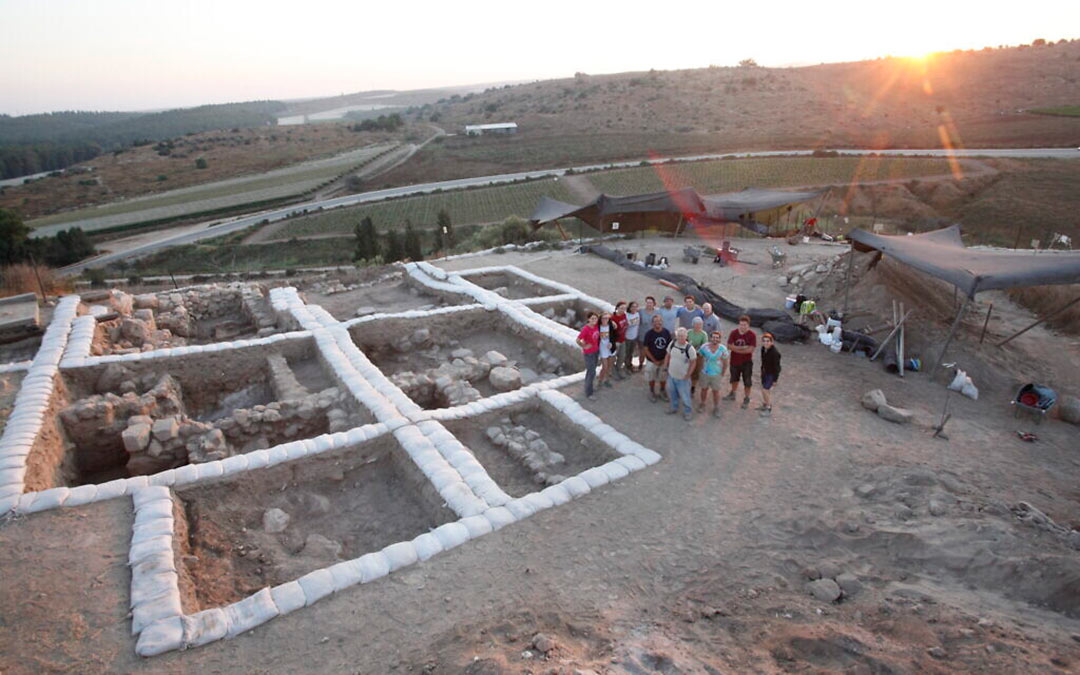 The archaeological team at Tel Lachish in Israel