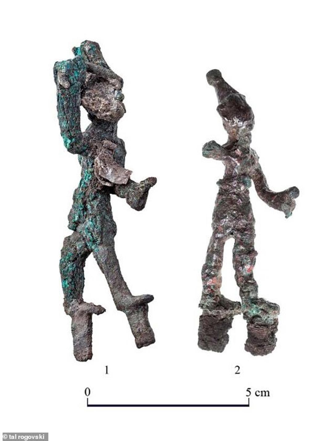 Bronze Canaanite smiting god figurines