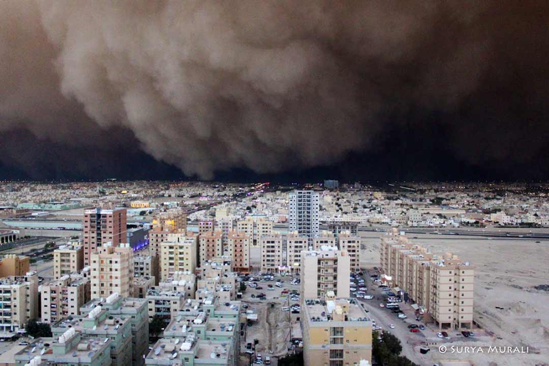 A khamsin dust storm over Kuwait.