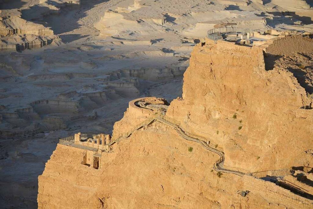 King Herod’s palace on the north face of Masada