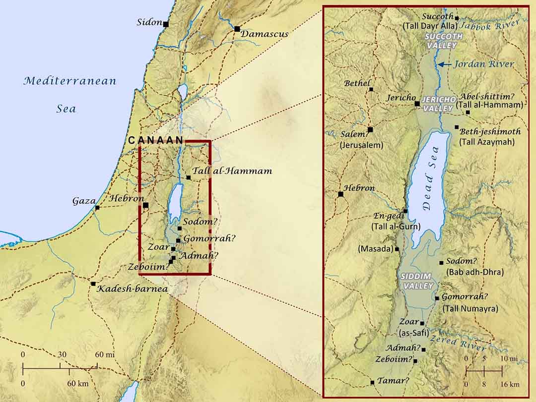 Map of the Dead Sea region