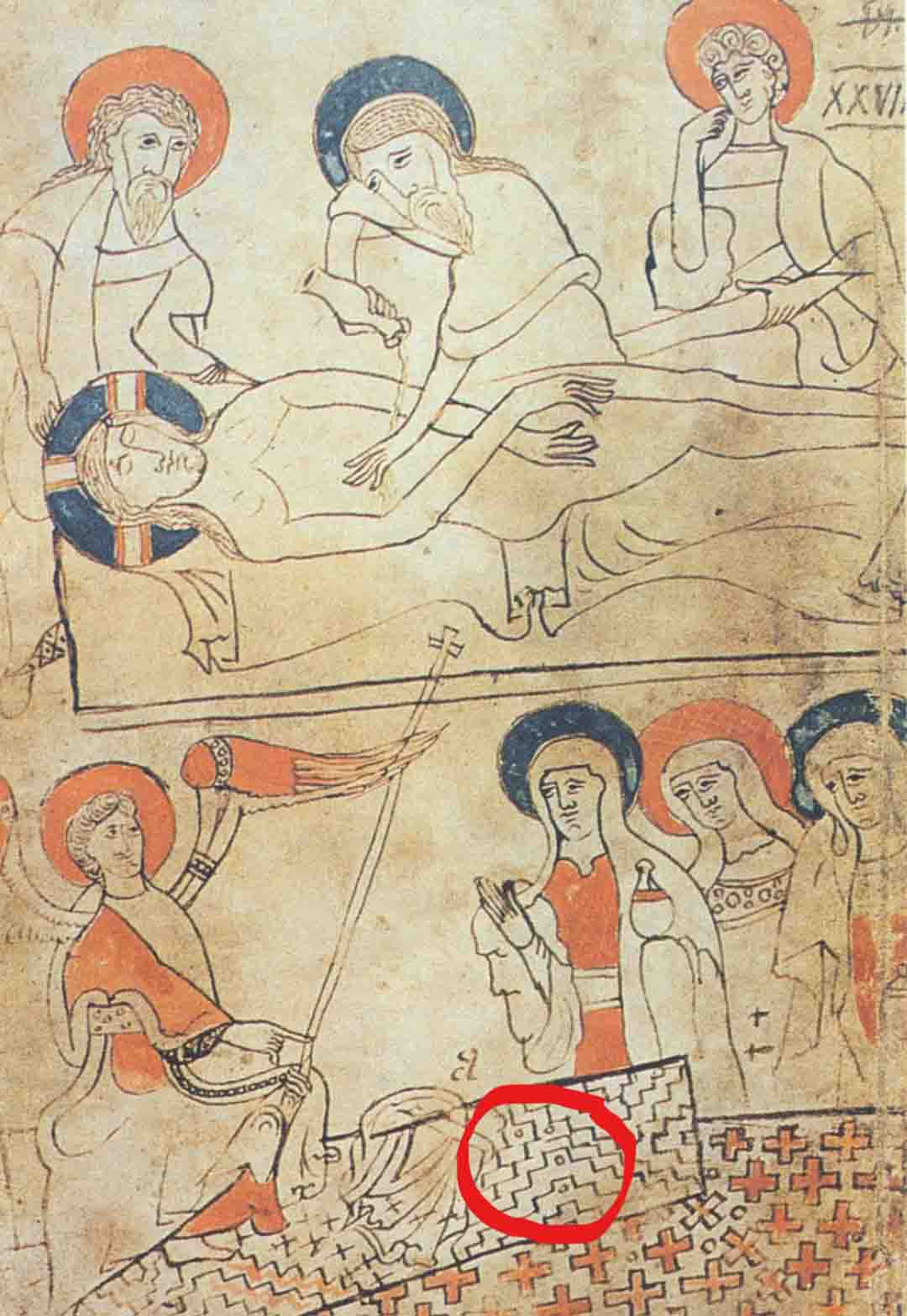 Image of Jesus from the Hungarian Pray Manuscript
