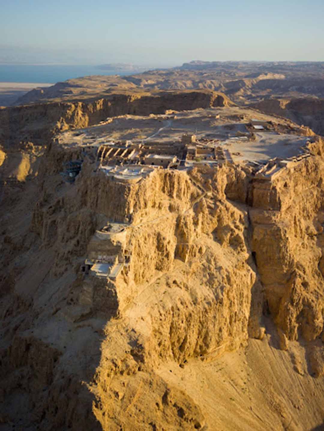 Masada fortress overlooking the Dead Sea in in southern Israel